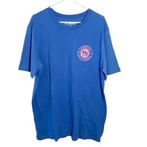 Chubbies Blue Pink Cotton California Beach Short Sleeve T-Shirt Men's size XL